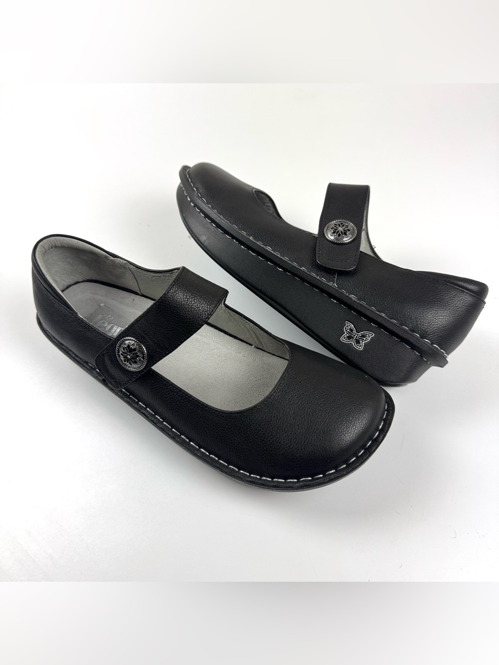 Alegria Paloma Mary Jane Black Leather Comfort Shoes Women’s Size 42 US 11.5-12
